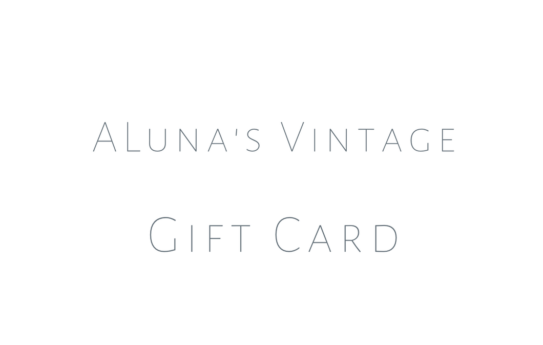 Aluna's Vintage Gift Card